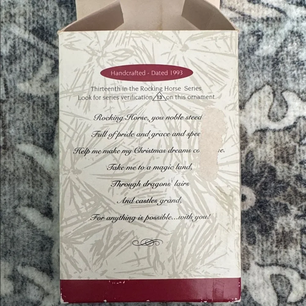 Hallmark 1993 Rocking Horse Ornament